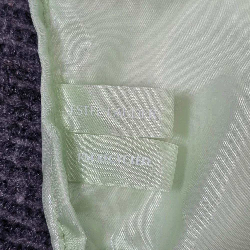 Estee Lauder Laduree Paris Trellis Cosmetic Bag Women's Green Blue Floral Rose